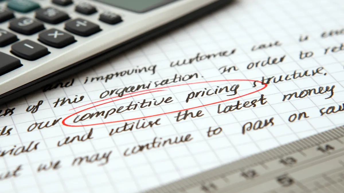 How to do competitor keyword research for SEO — Competitive Pricing Handwritten Text Encircled on Paper