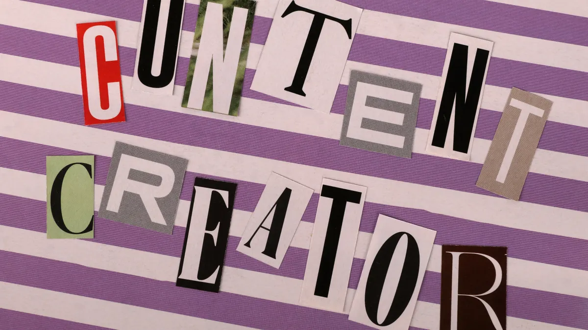 How to improve content depth without keyword stuffing — Creative Collage of 'Content Creator' Text