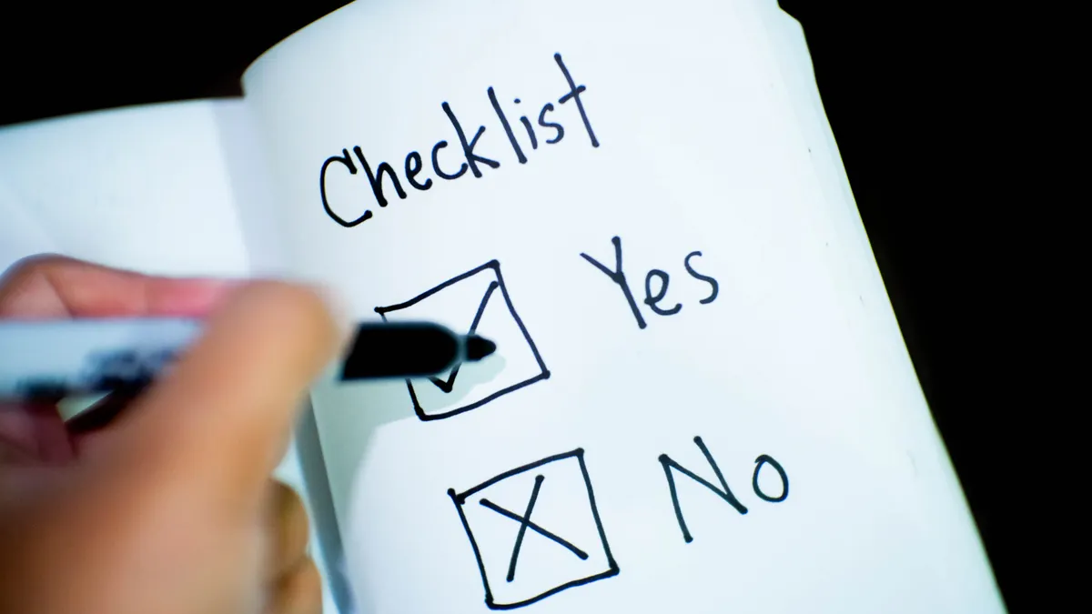 How to prioritize which competitor keywords to target first checklist page with yes and no boxes